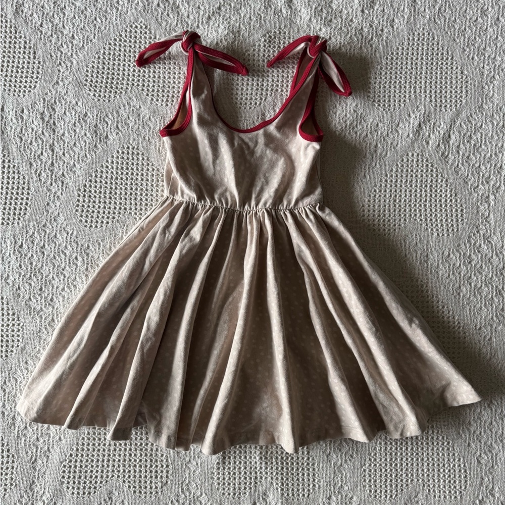 Alice + Ames Neutral Polka Dot Dress Size 5